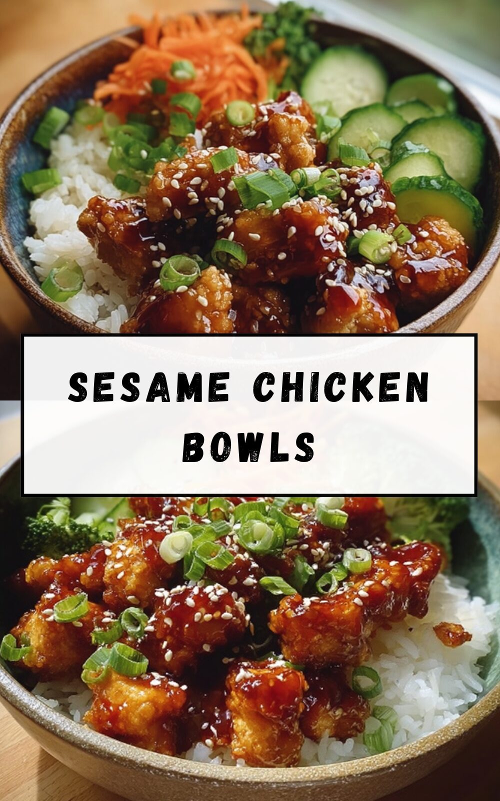 Honey Sesame Chicken Lunch Bowls With Sticky Sauce And Crispy Veggies 7 Sesame Chicken Bowls