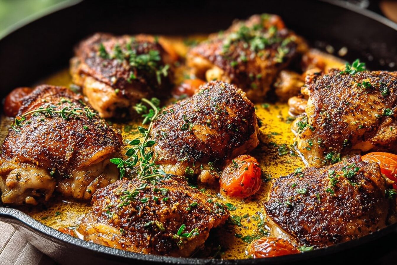 Skillet Chicken Thighs