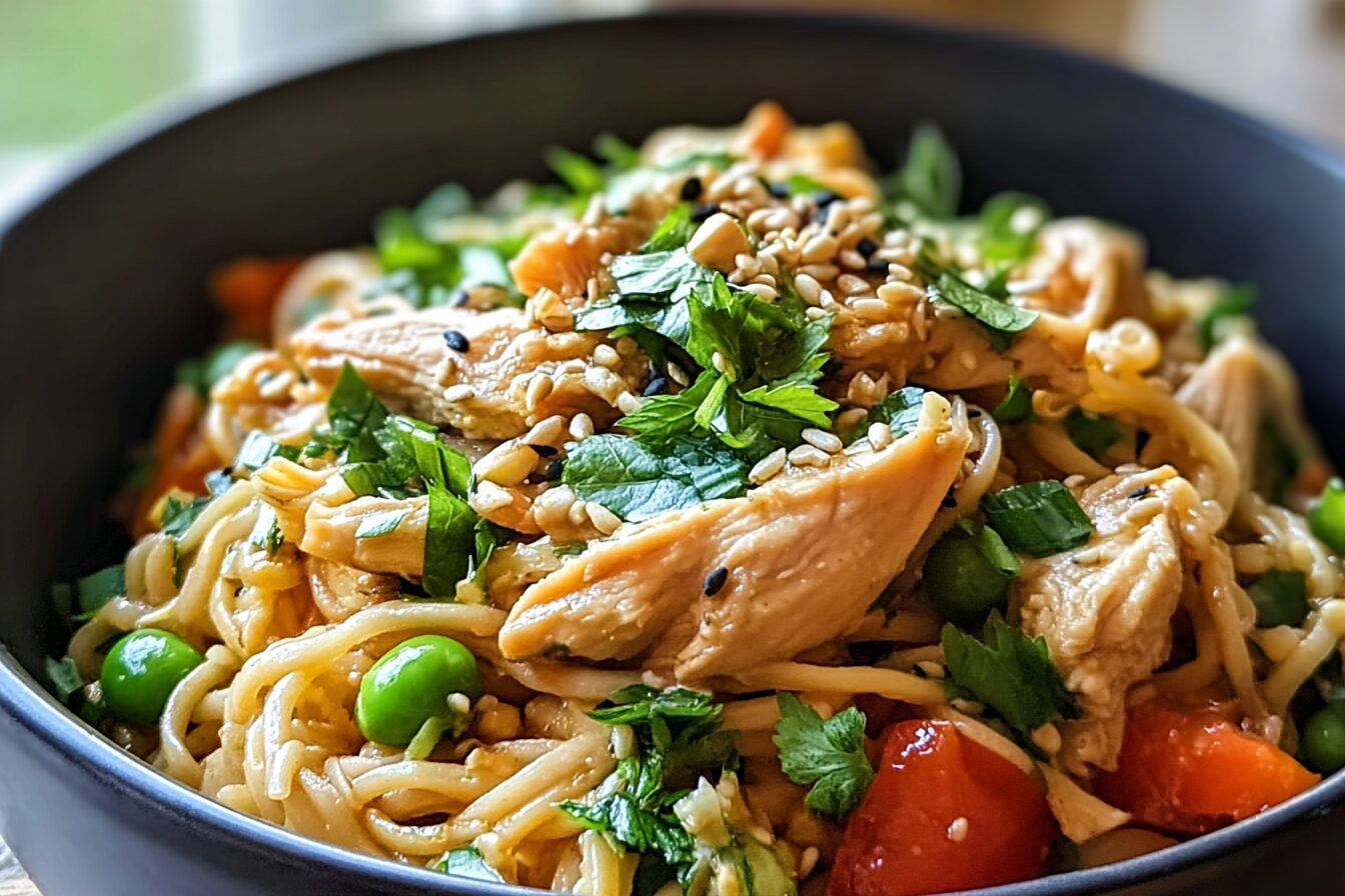Slow Cooker Thai Chicken Noodles