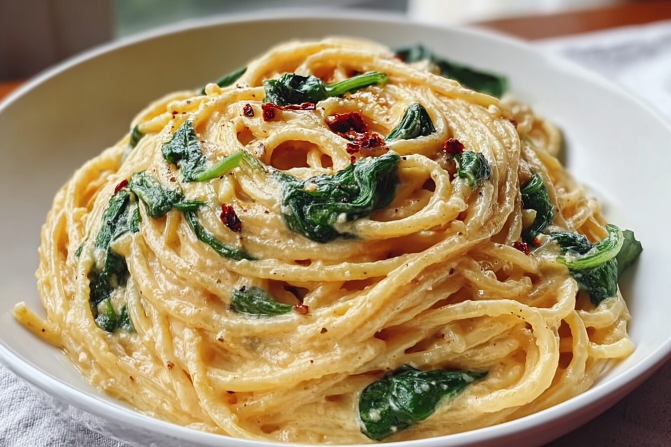 Spaghetti With Creamy Spinach Sauce Recipe For Quick Delicious Meals 6 Spaghetti And Spinach