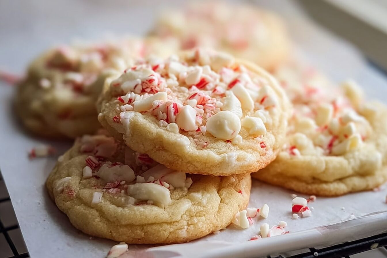 White Chocolate Peppermint Cookies