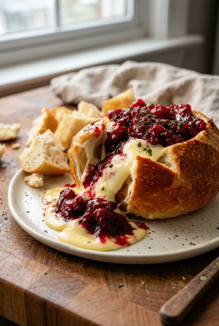 Baked Cranberry Brie Bread Bowl 13.Png