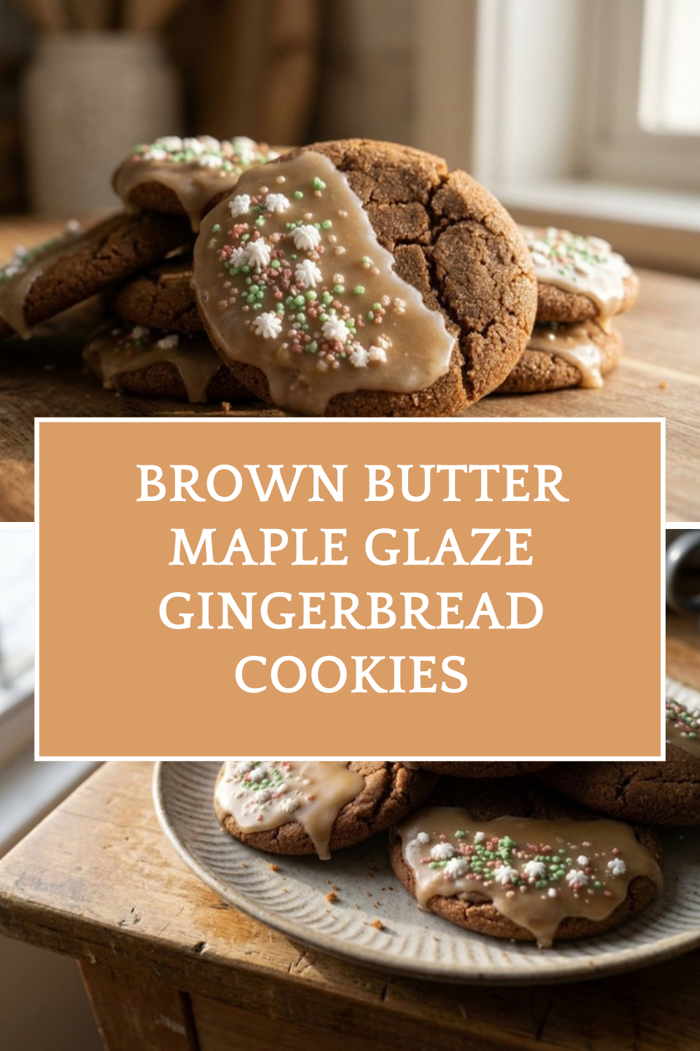 Soft Gingerbread Cookies Topped With Maple Glaze 7 Brown Butter Maple Glaze Gingerbread Cookies