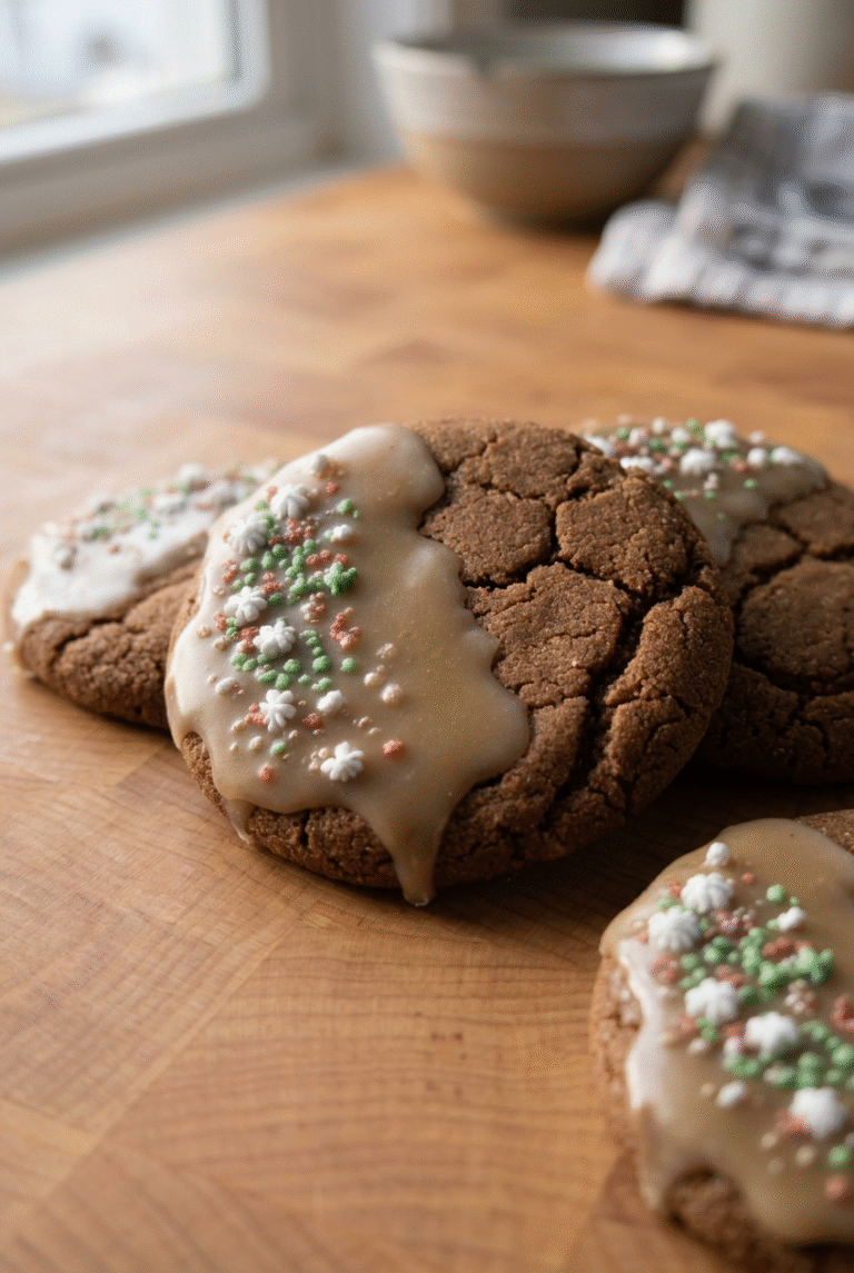 Brown Butter Maple Glaze Gingerbread Cookies 7.Png