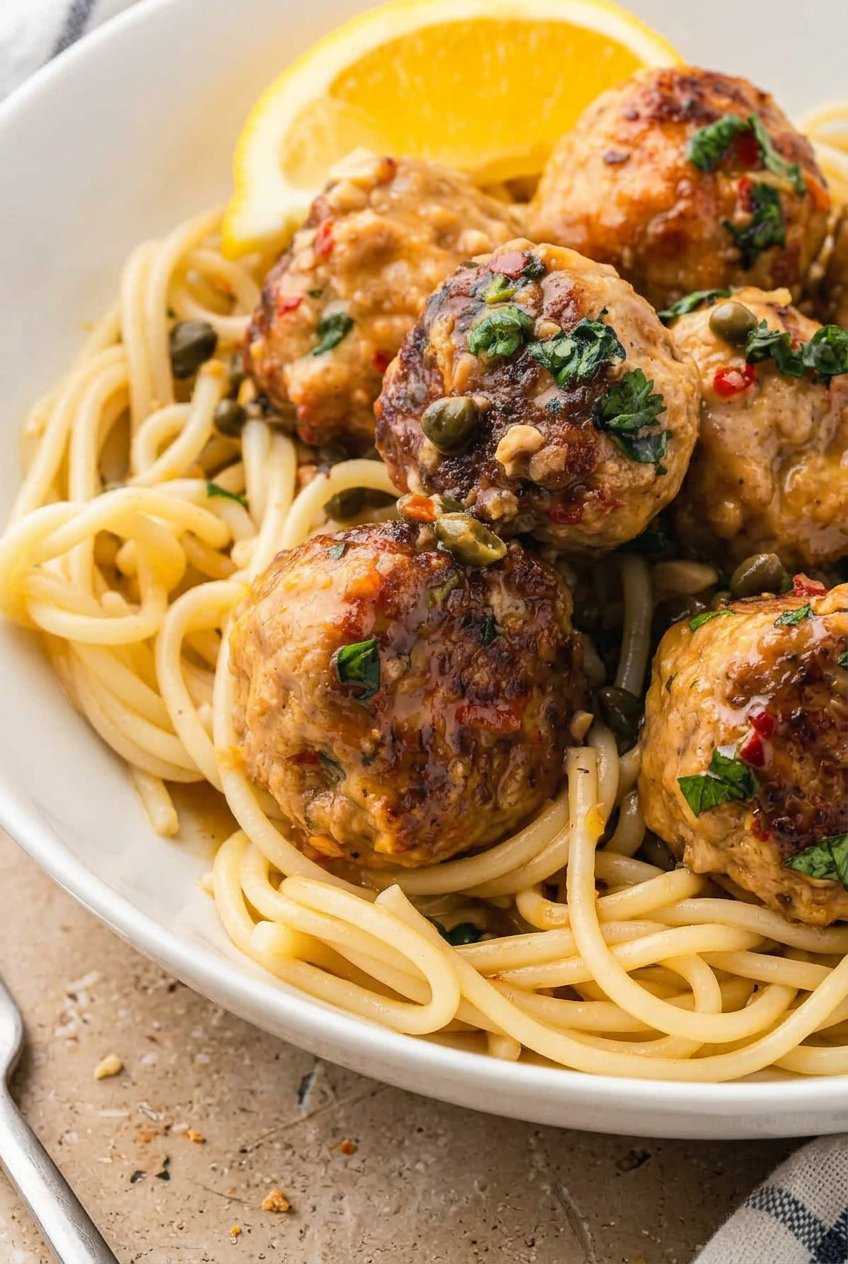 Chicken Piccata Meatballs