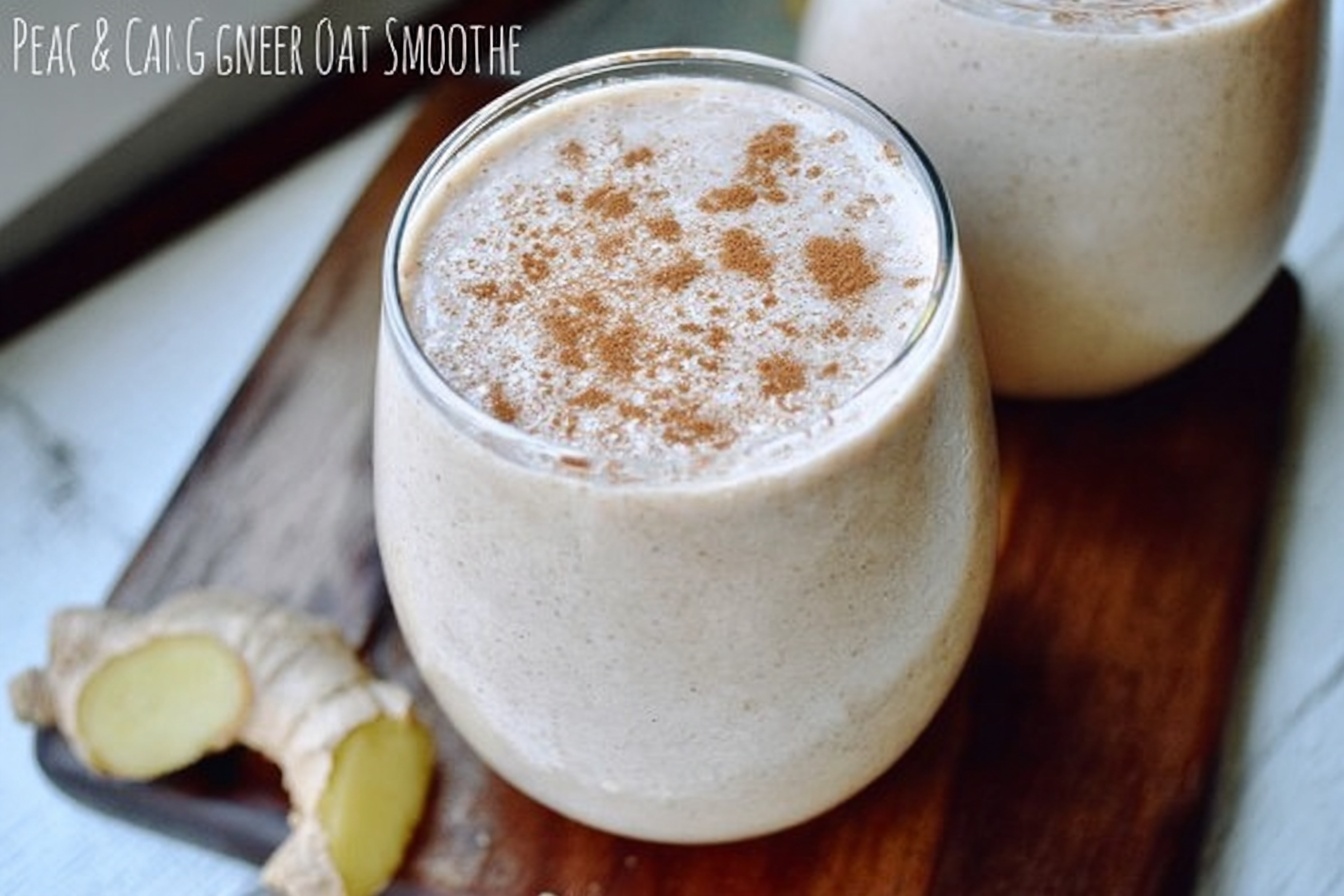 Pear Ginger Cinnamon Oat Smoothie