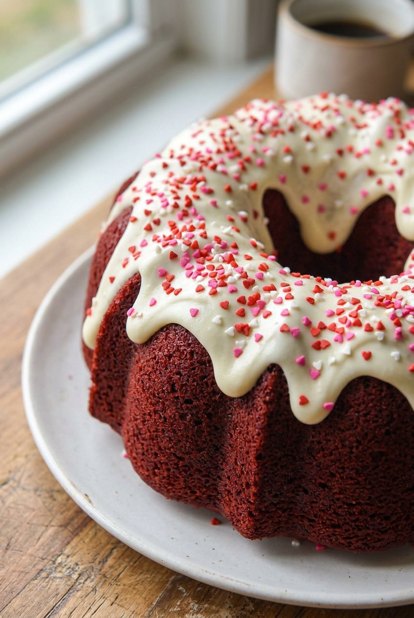 Red Velvet Cream Cheese Bundt Cake