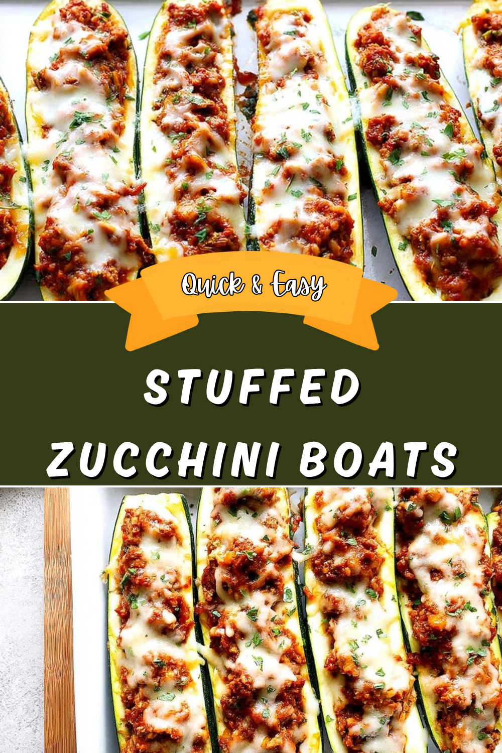 Stuffed Zucchini Boats Easy Cheesy Recipe 7 Stuffed Zucchini Boats