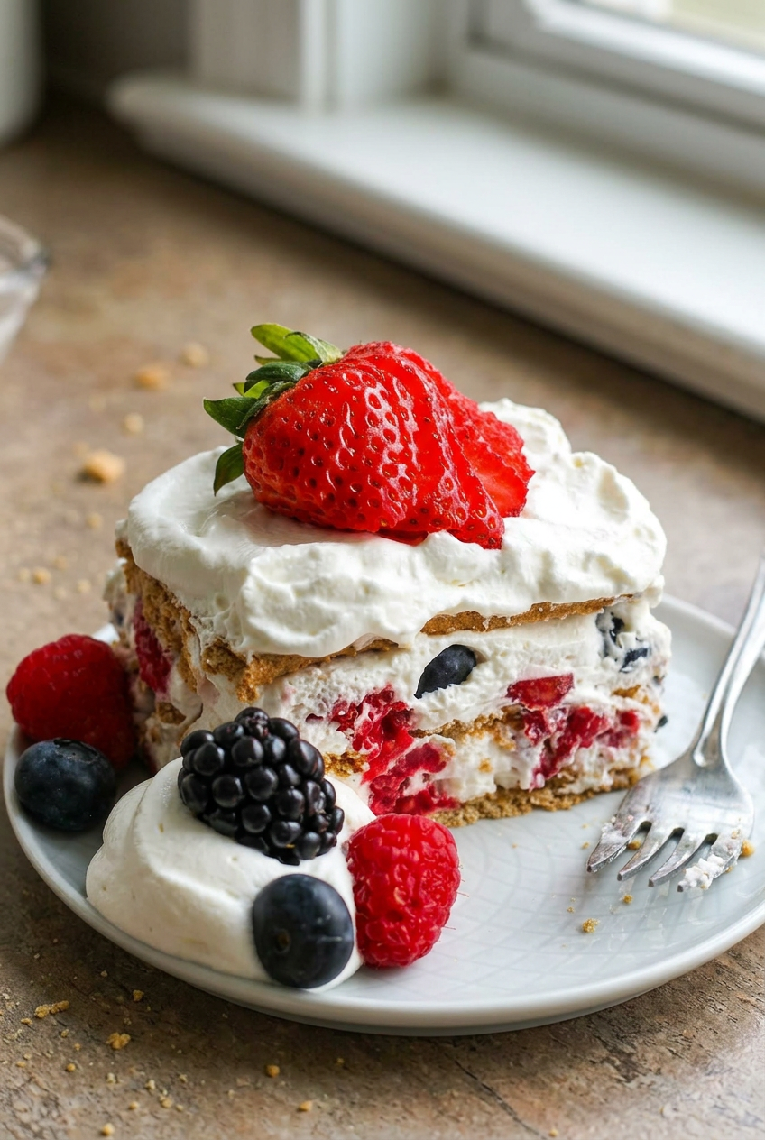 Summer Berry Icebox Cake