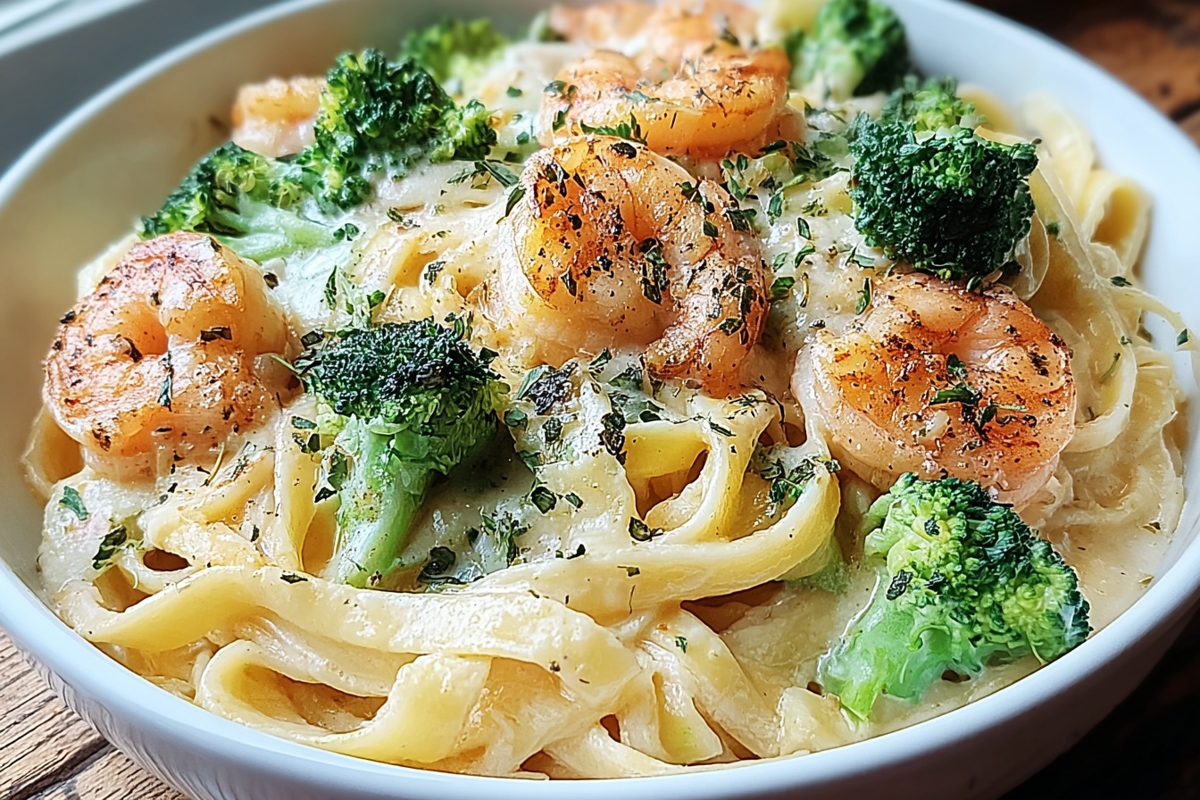 Broccoli Shrimp Alfredo