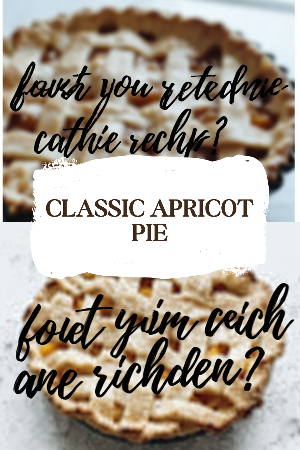 Classic Apricot Pie
