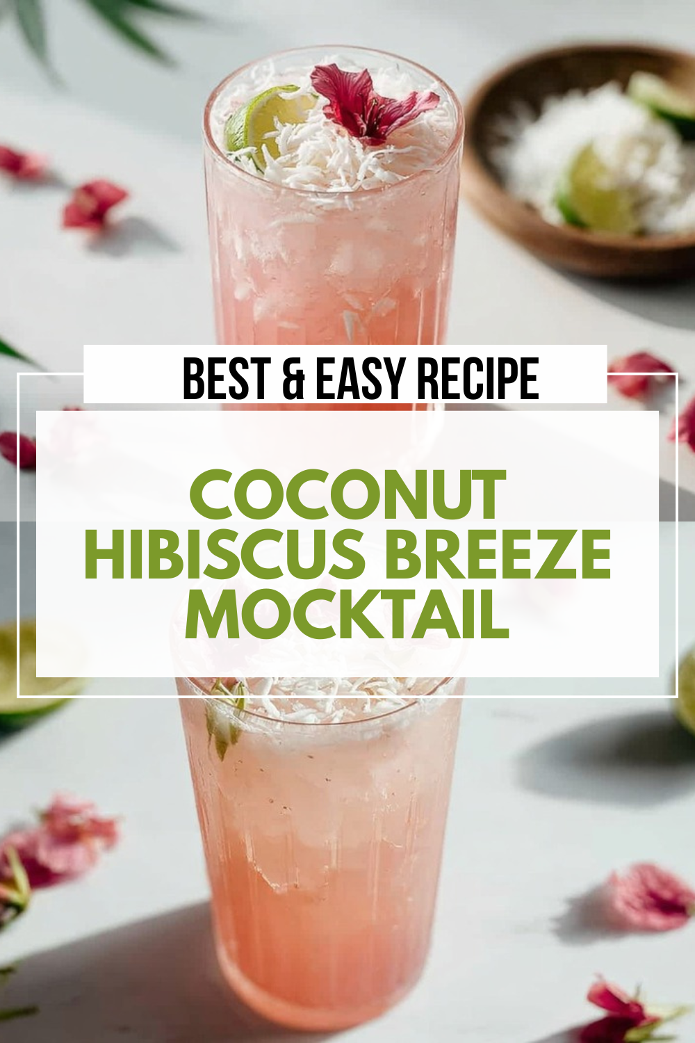 Coconut Hibiscus Breeze Mocktail