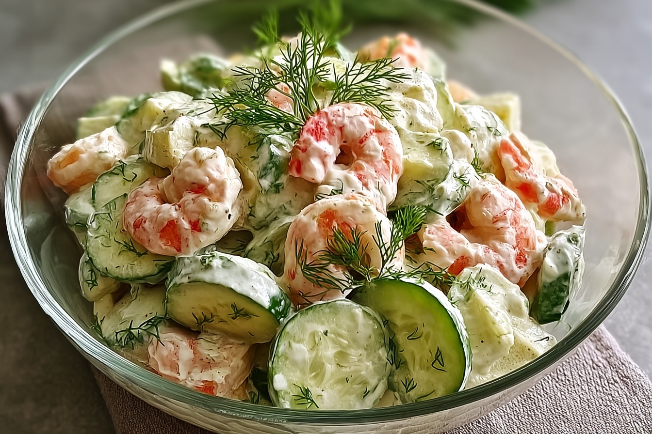 Creamy Cucumber Shrimp Salad