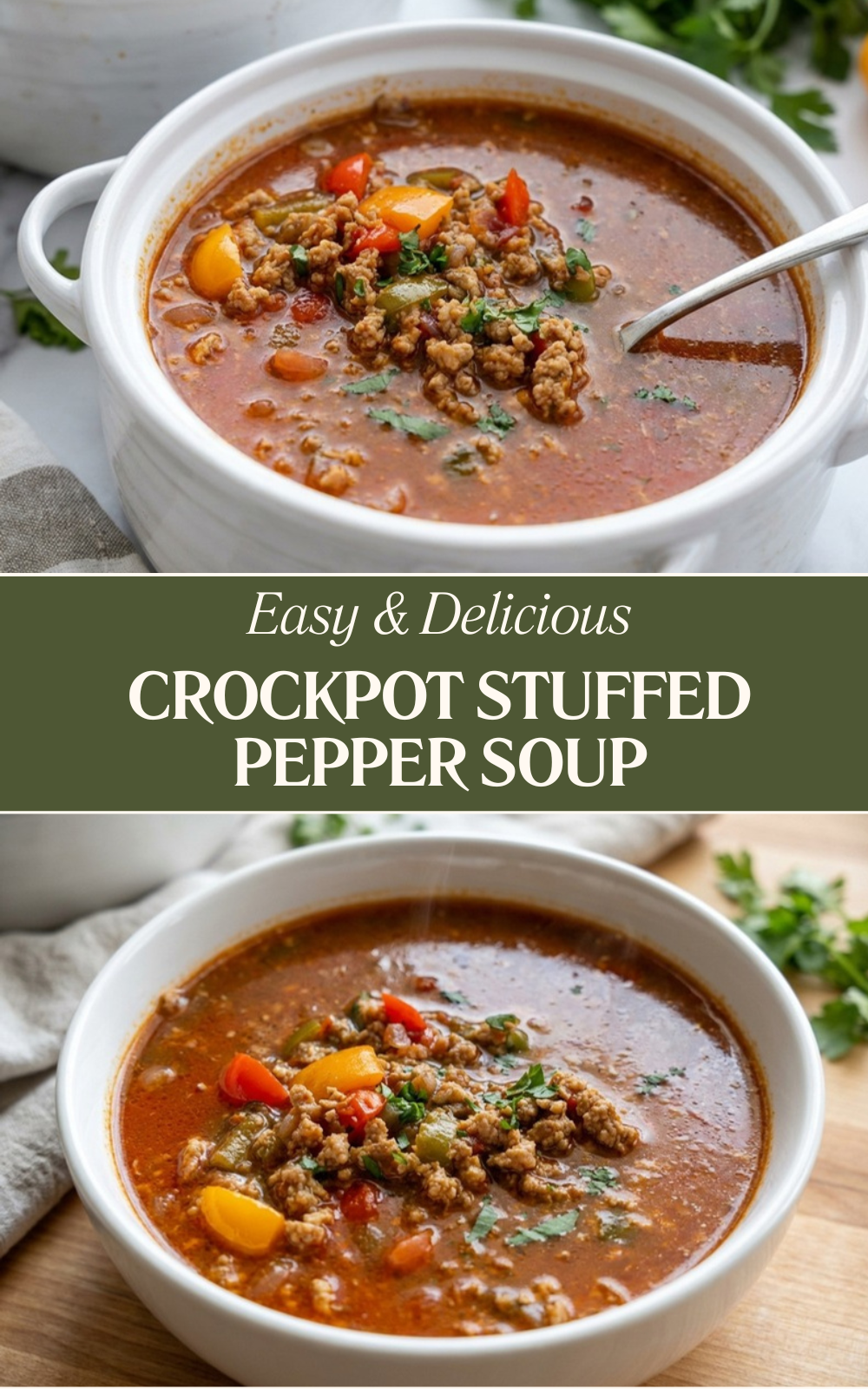 Crockpot Stuffed Pepper Soup