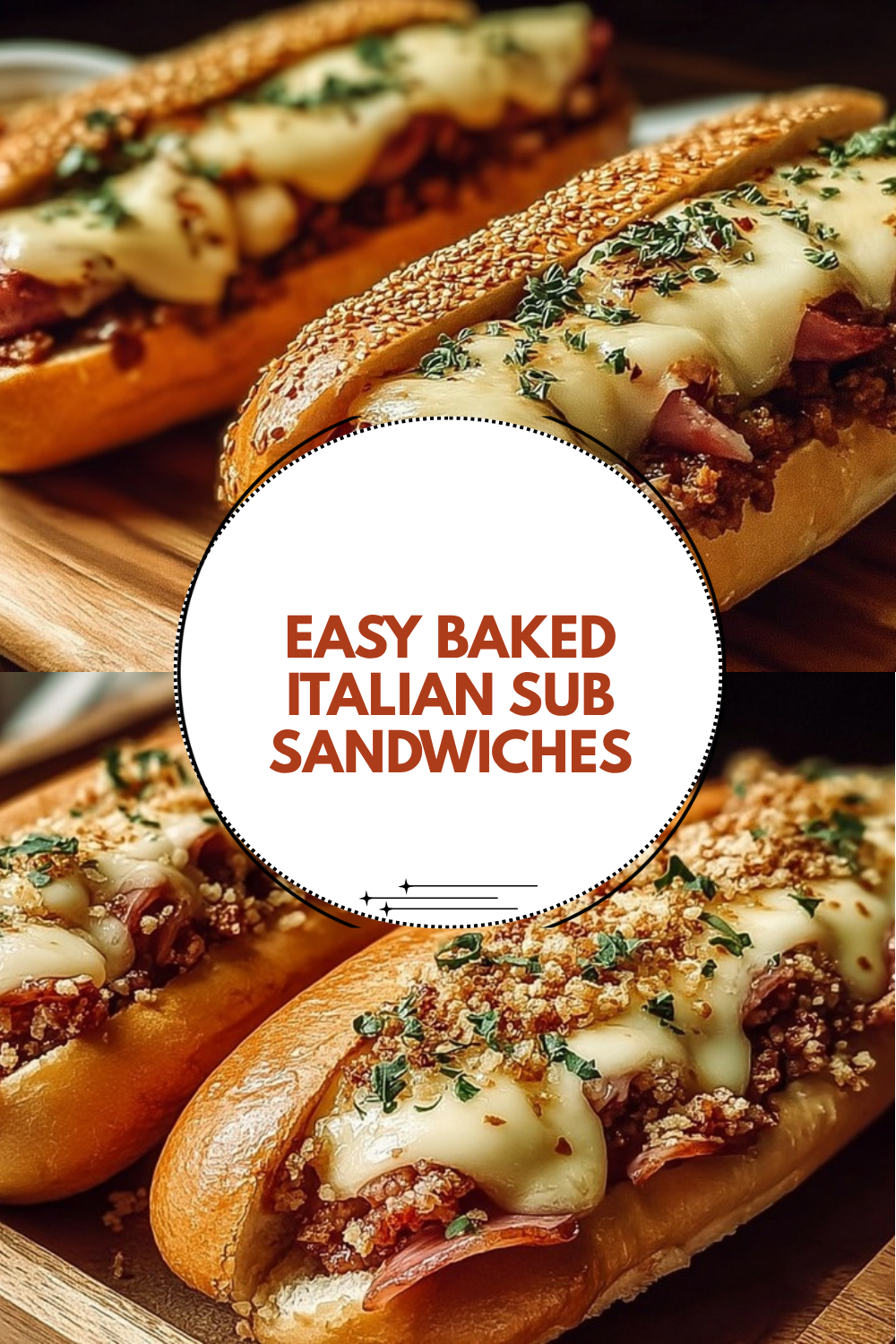 Easy Baked Italian Sub Sandwiches