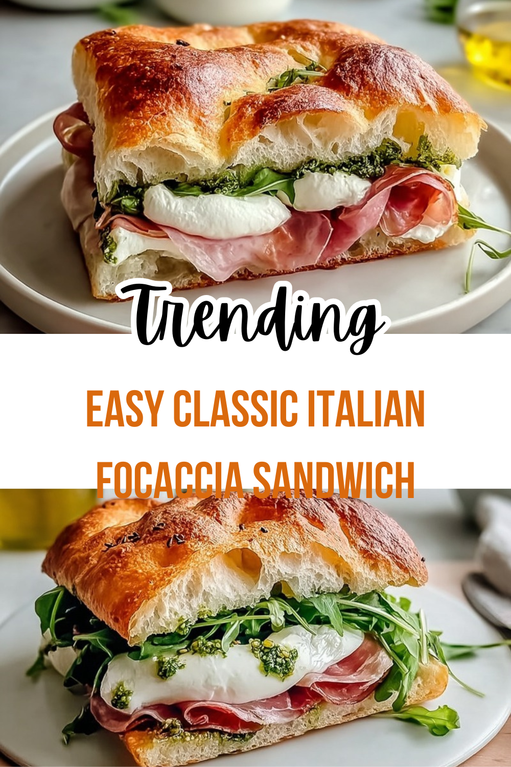 Easy Classic Italian Focaccia Sandwich