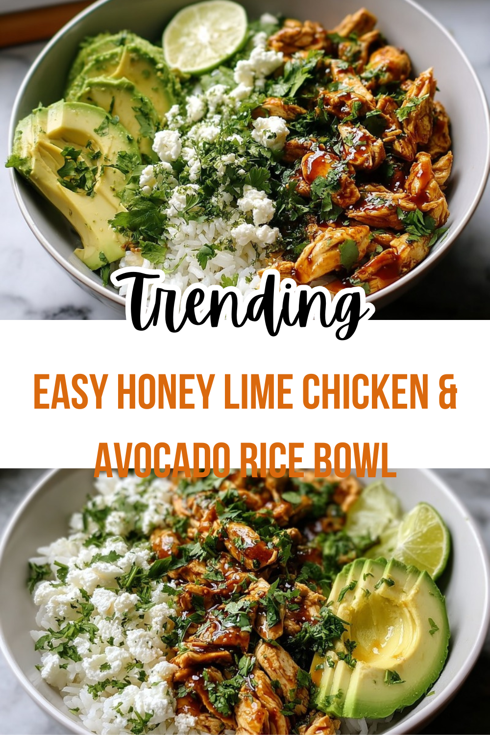 Easy Honey Lime Chicken & Avocado Rice Bowl