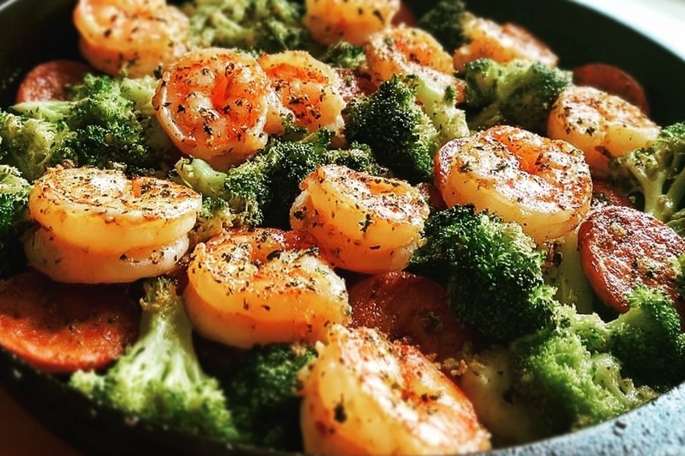 Garlic Butter Shrimp & Broccoli Skillet