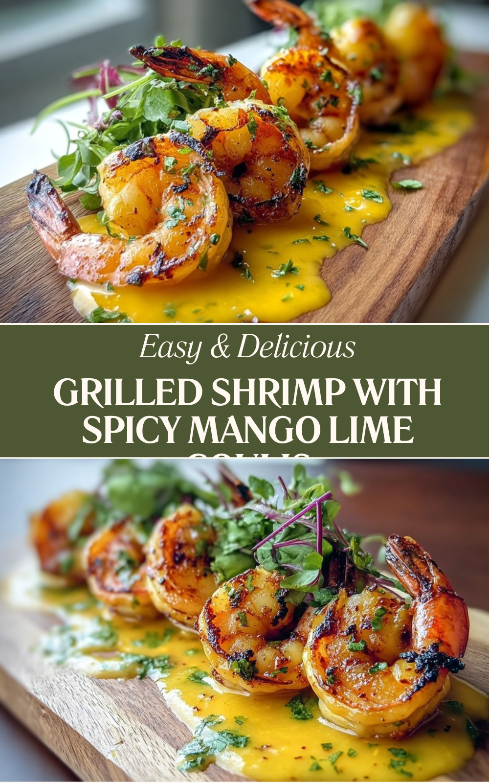 Grilled Shrimp With Spicy Mango Lime Coulis