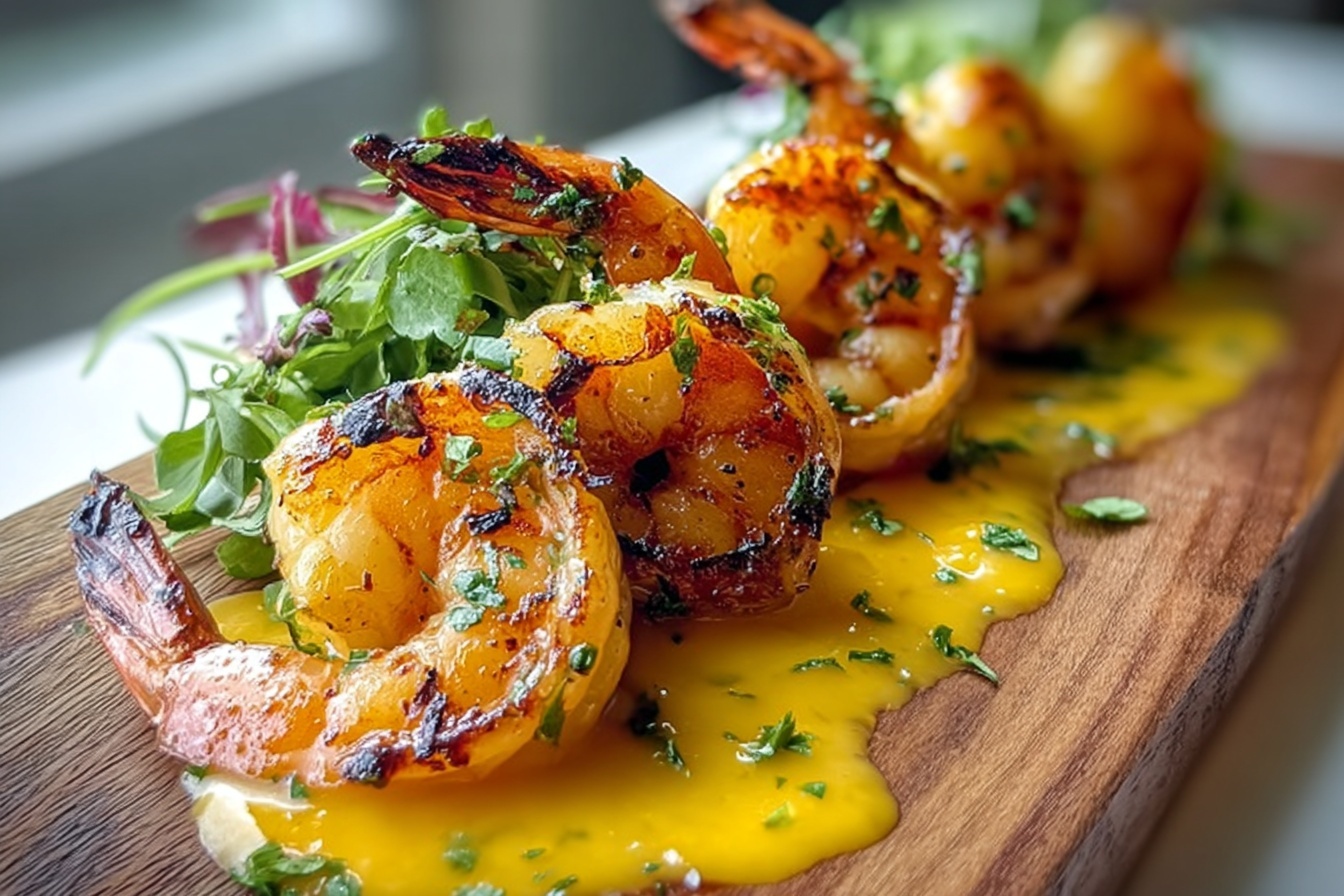 Grilled Shrimp With Spicy Mango Lime Coulis