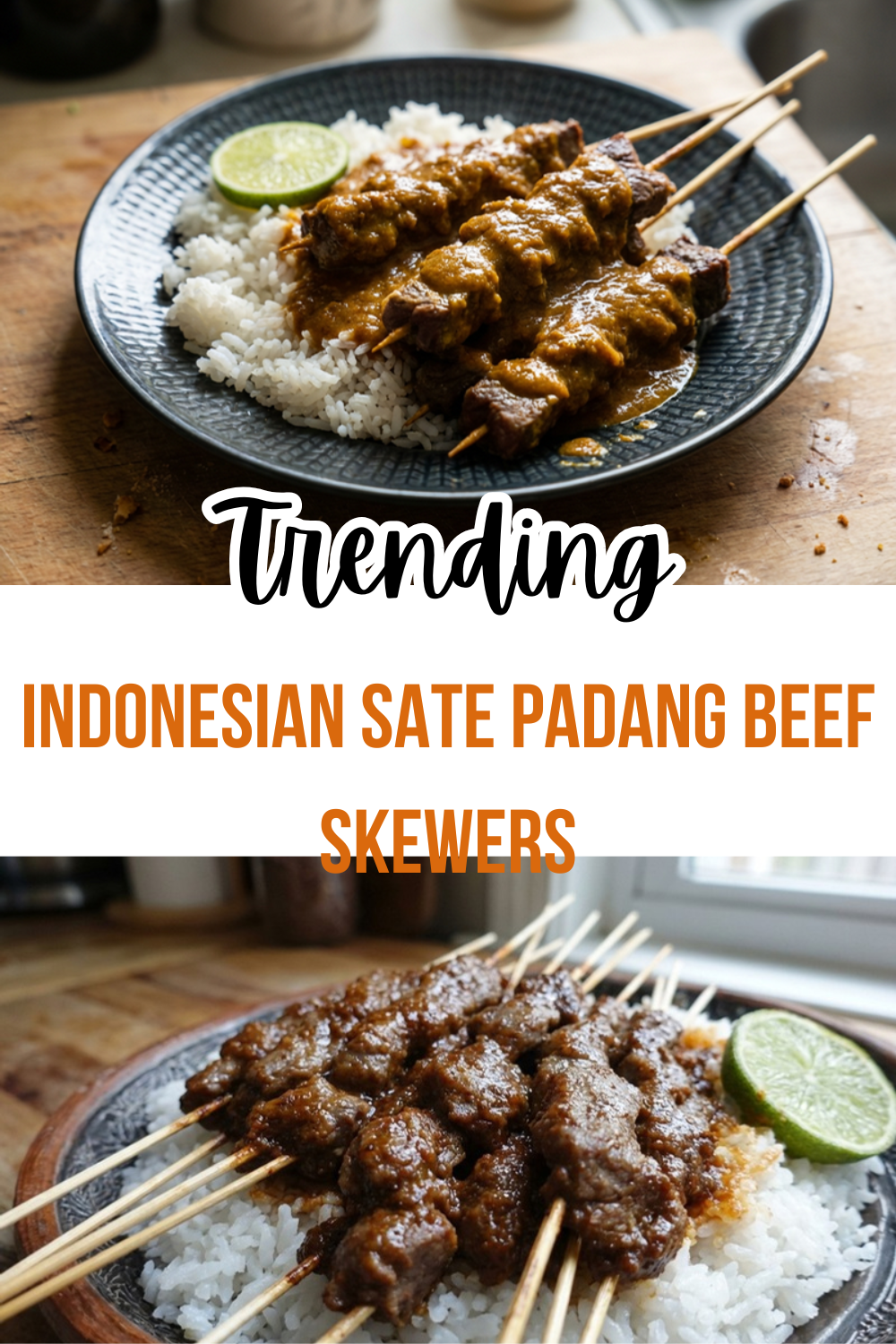Indonesian Sate Padang Beef Skewers