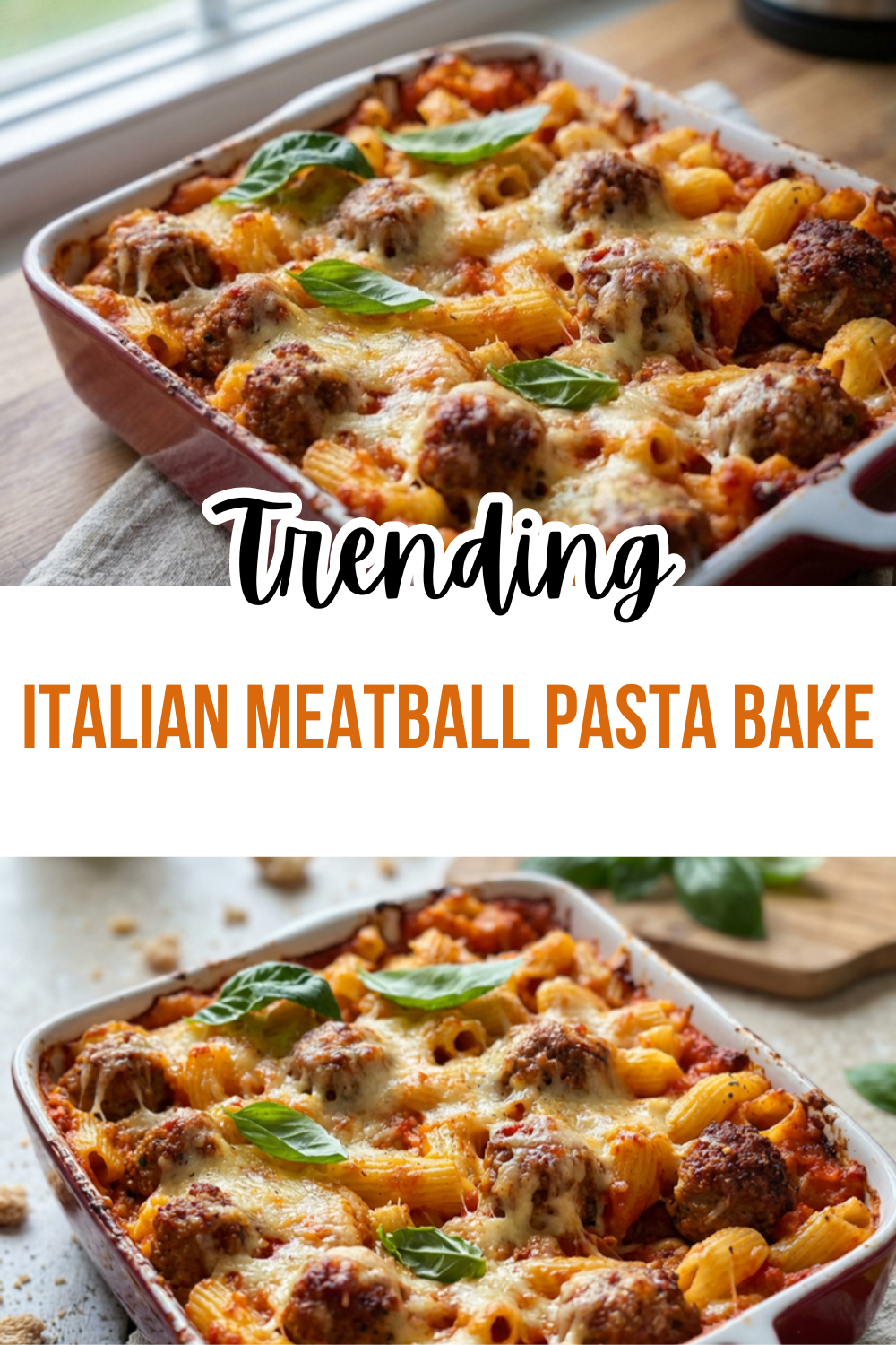 Italian Meatball Pasta Bake