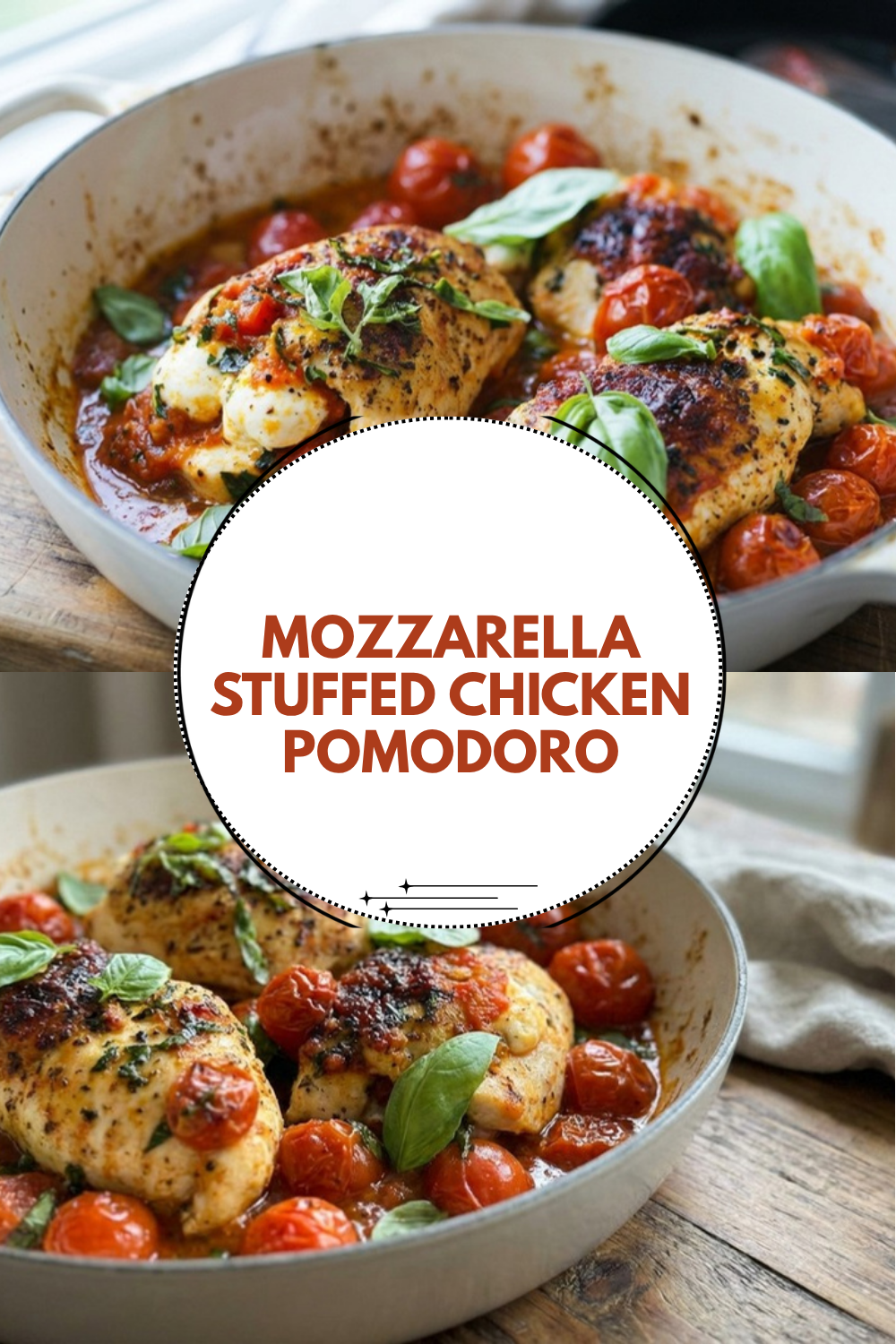 Mozzarella Stuffed Chicken Pomodoro