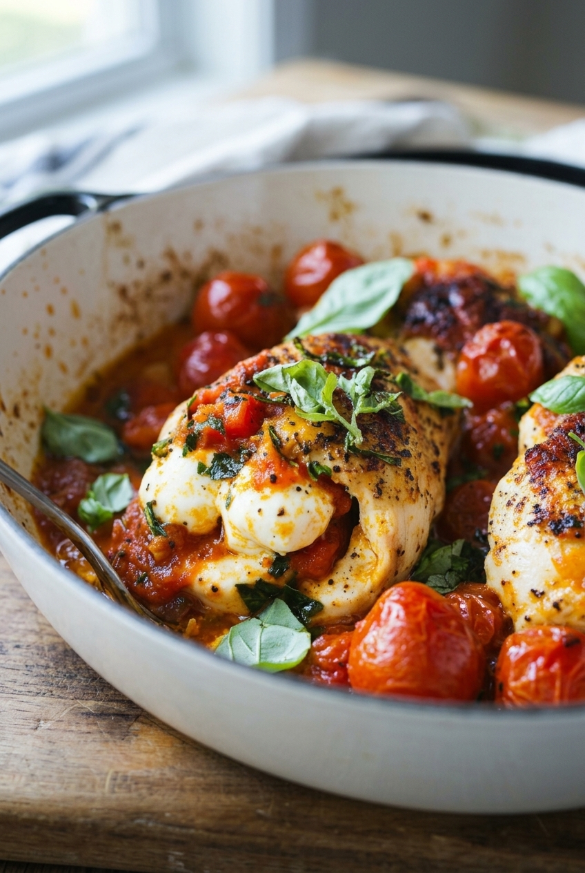 Mozzarella Stuffed Chicken Pomodoro