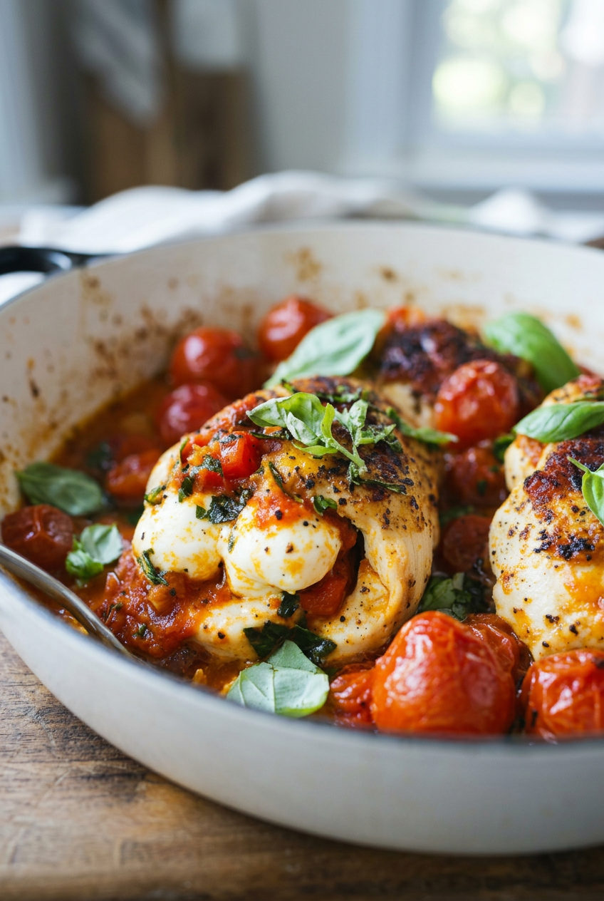 Mozzarella Stuffed Chicken Pomodoro