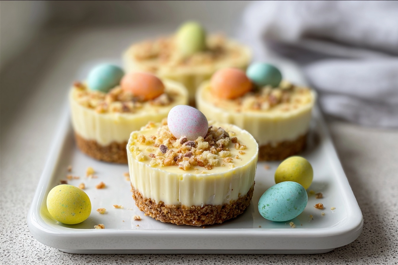 No Bake Mini Egg Cheesecake