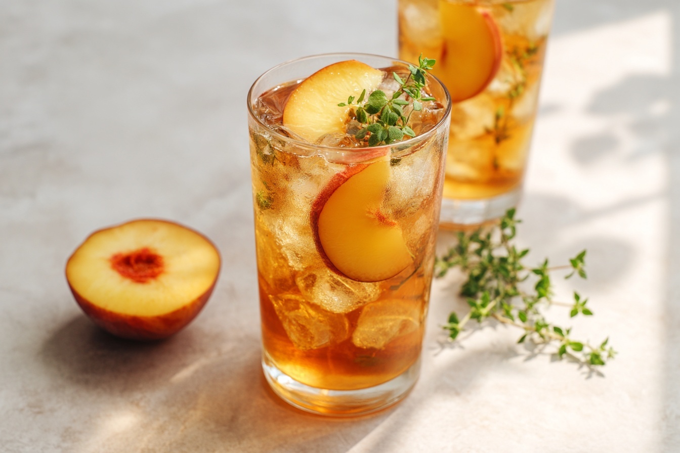 Peach Thyme Iced Tea
