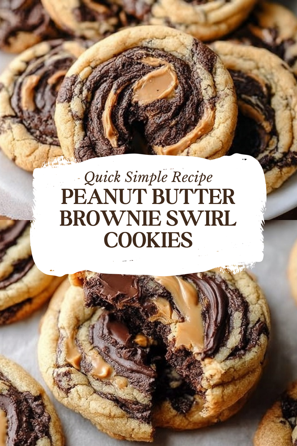 Peanut Butter Brownie Swirl Cookies