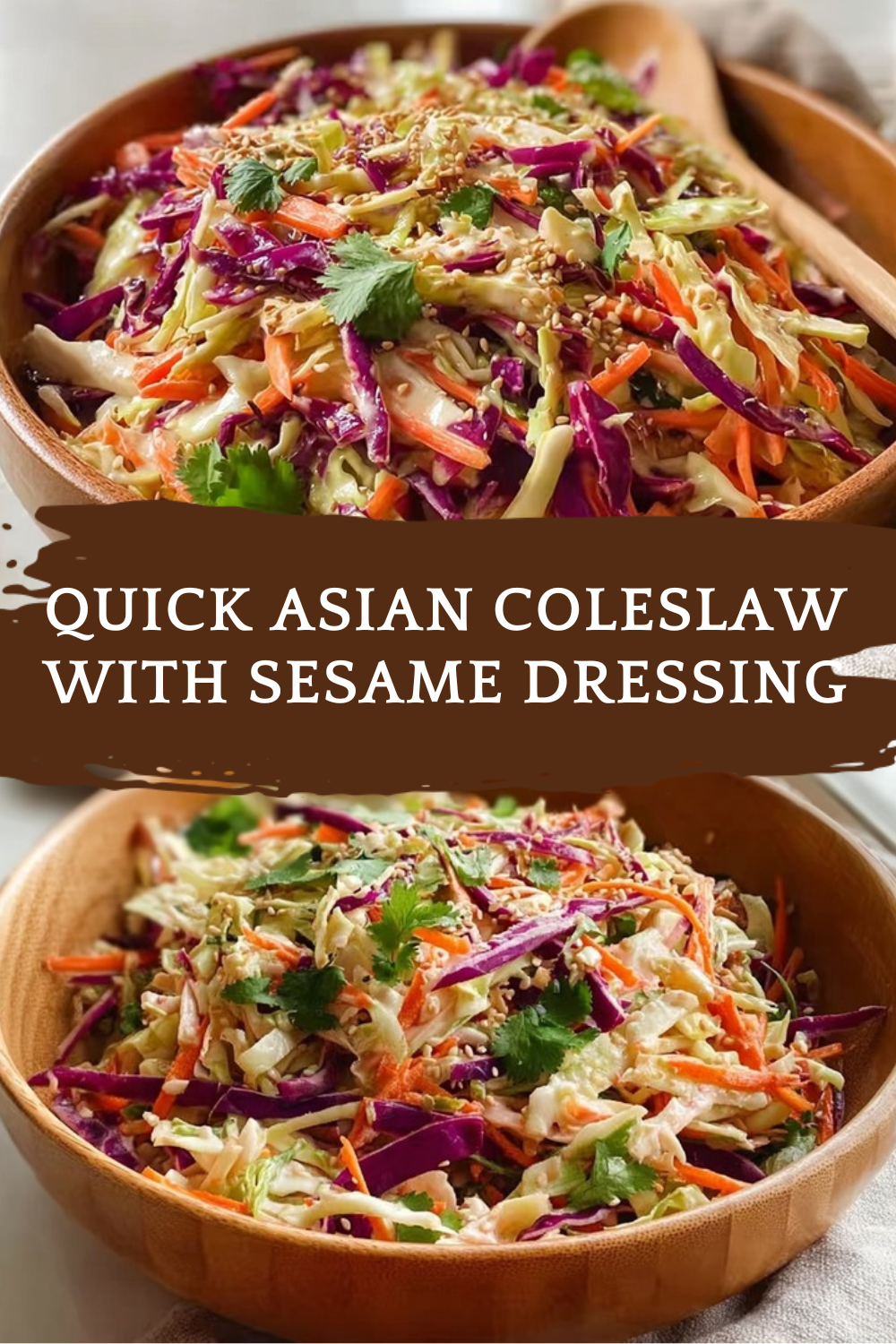 Quick Asian Coleslaw With Sesame Dressing