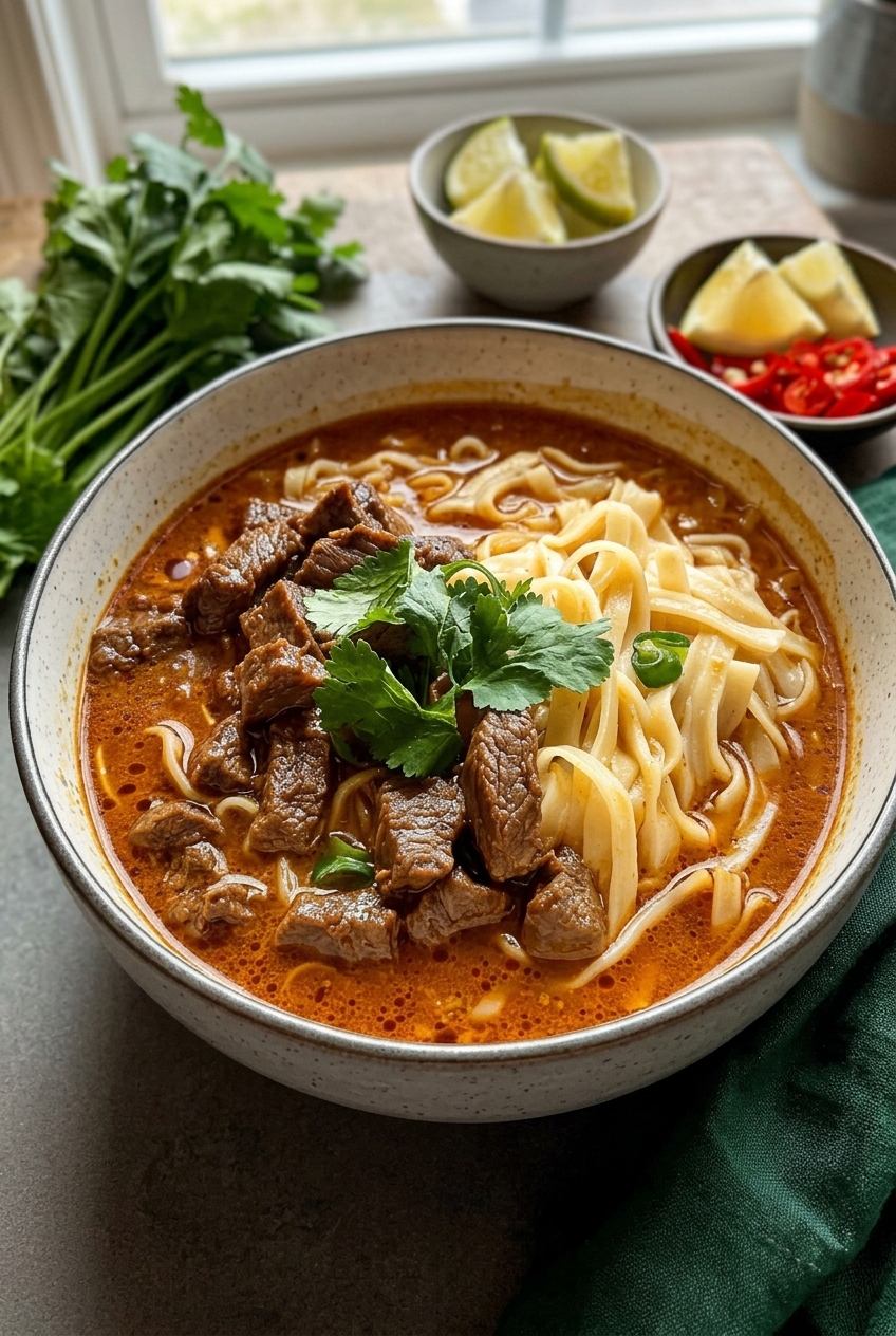 Satay Beef Noodle Soup