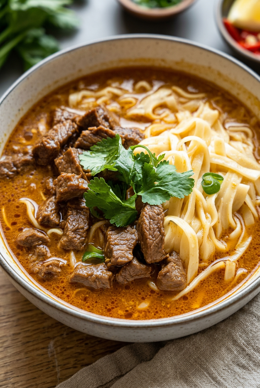 Satay Beef Noodle Soup