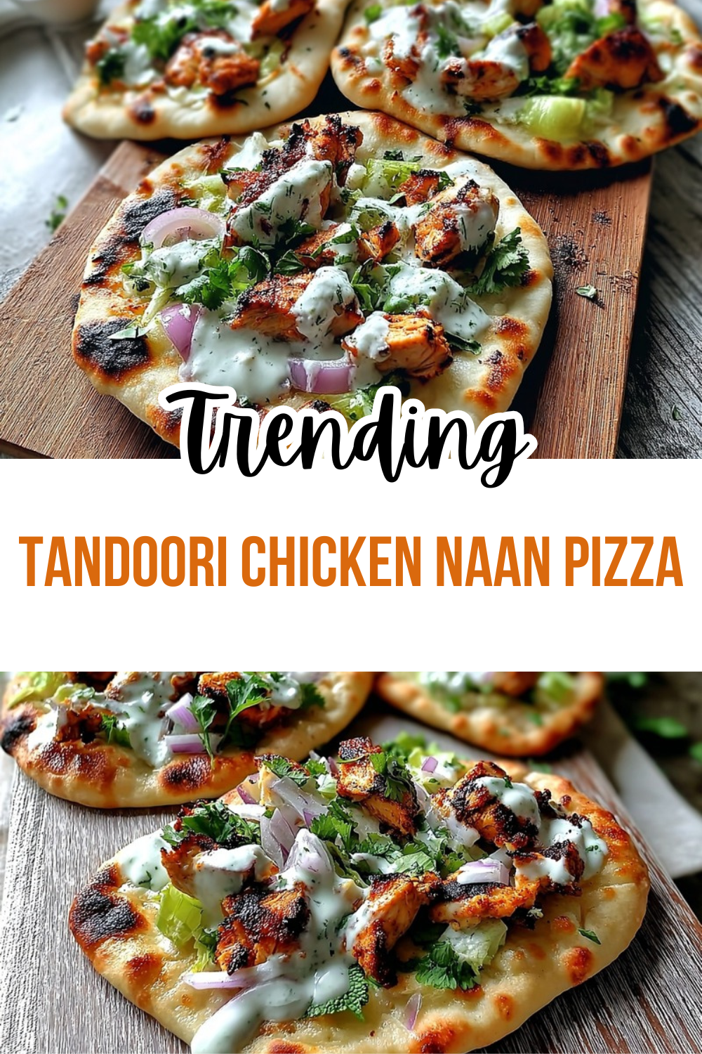 Tandoori Chicken Naan Pizza