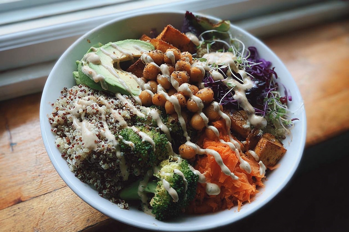 Vegan Buddha Bowl With Tahini Dressing 70.Png