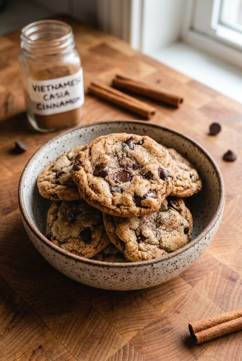 Vietnamese Cinnamon Chocolate Chip Cookies