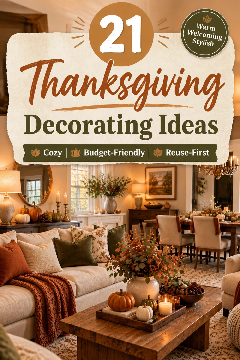 21 Thanksgiving Decorating Ideas For A Warm, Cozy Home