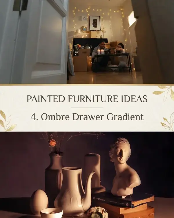 Coolest 20 Painted Furniture Ideas, 4. Ombre Drawer Gradient